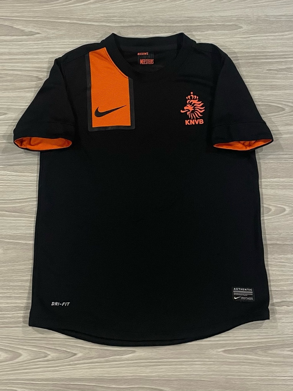 Nike 2012/13 Netherlands Soccer Jersey Football Away Black Youth Size Medium